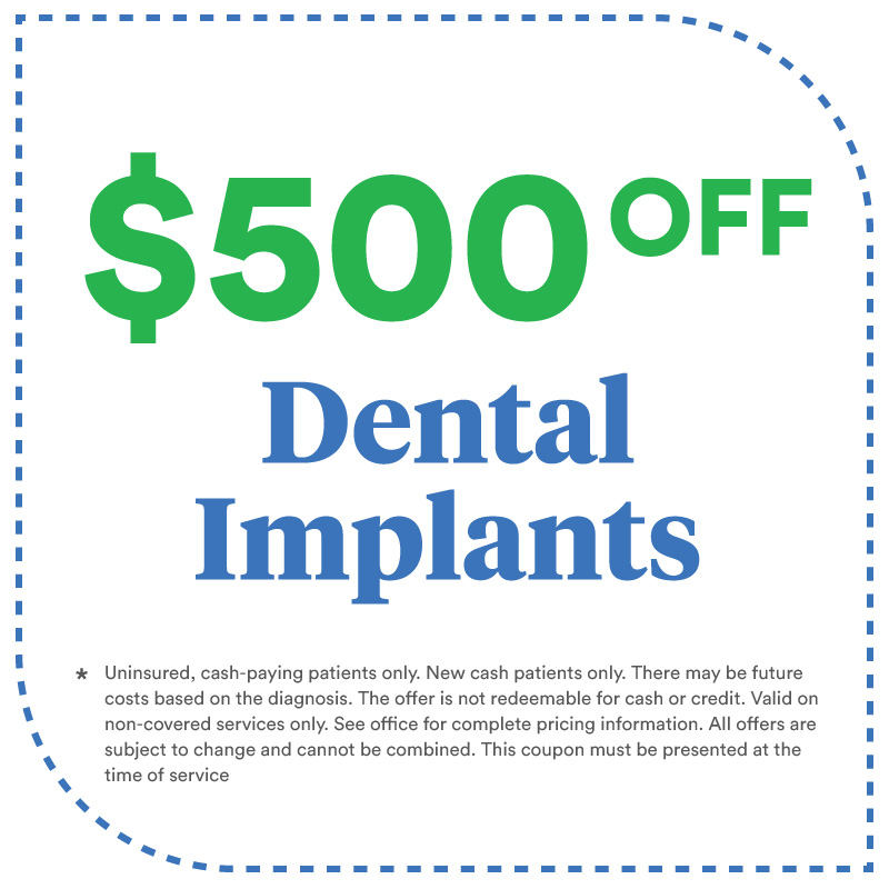 $500 Off Dental implants